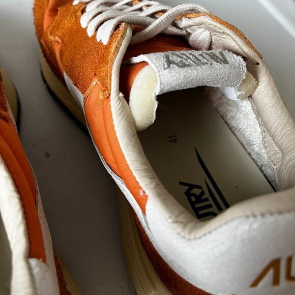 Autry NEW Reelwind Low Suede Leather Sneakers in Amberglow Orange M8/ W10